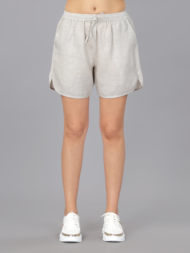 Natural Linen Shorts