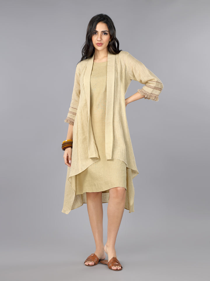 Biscoff Linen Jacket Dress Gothilo Biscoff Linen Jacket Dress Gothilo