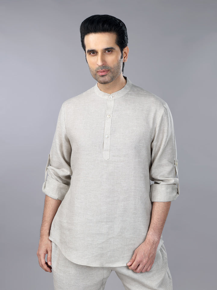 Collar Classics-Band Collar Shirt Duo ( Pack Of 2 )