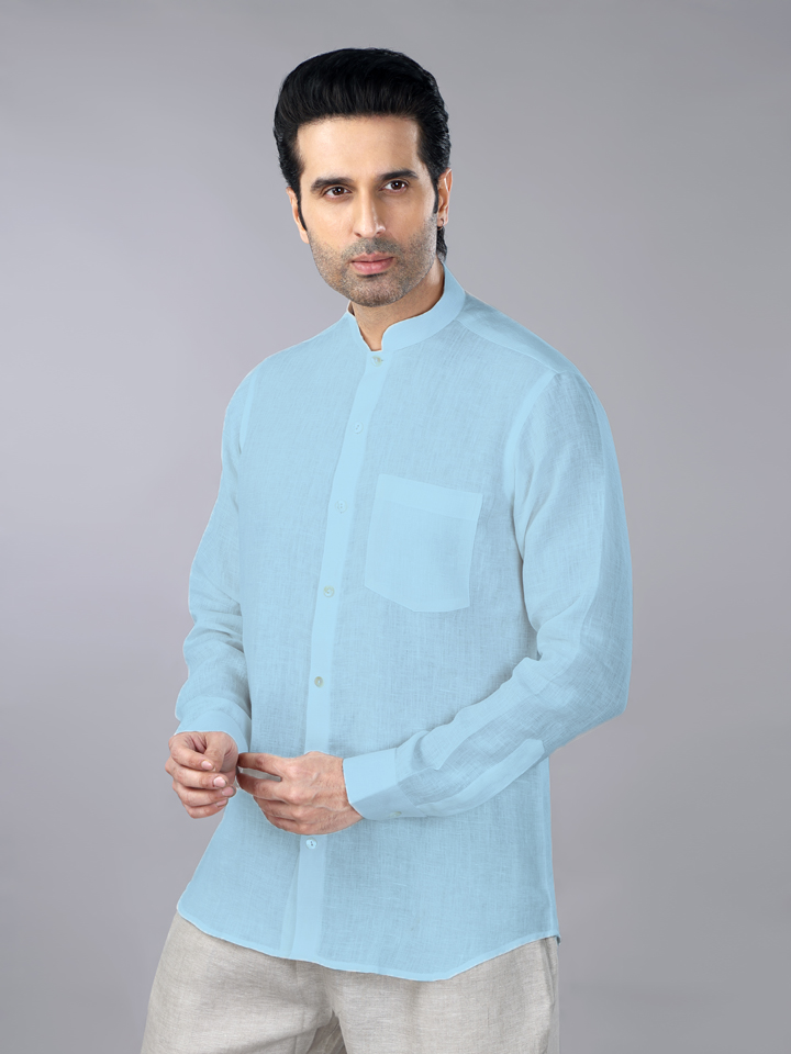 Double Elegance-Band collar shirt Duo ( Pack Of 2 )