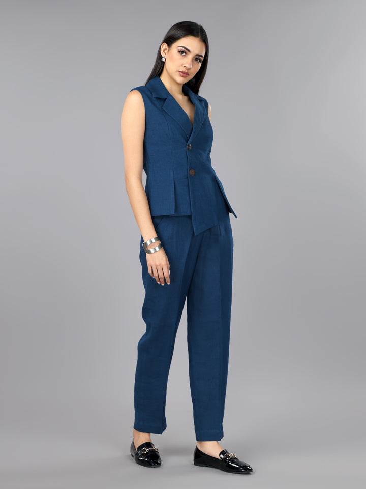 Indigo Linen Jacket