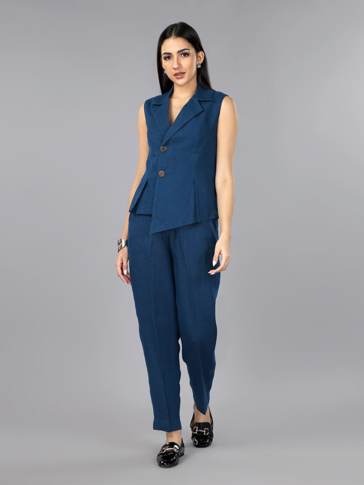Indigo Linen Jacket