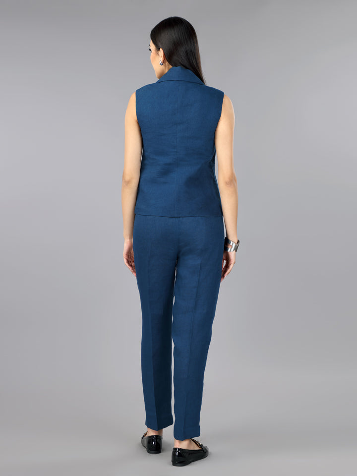 Indigo Linen Jacket