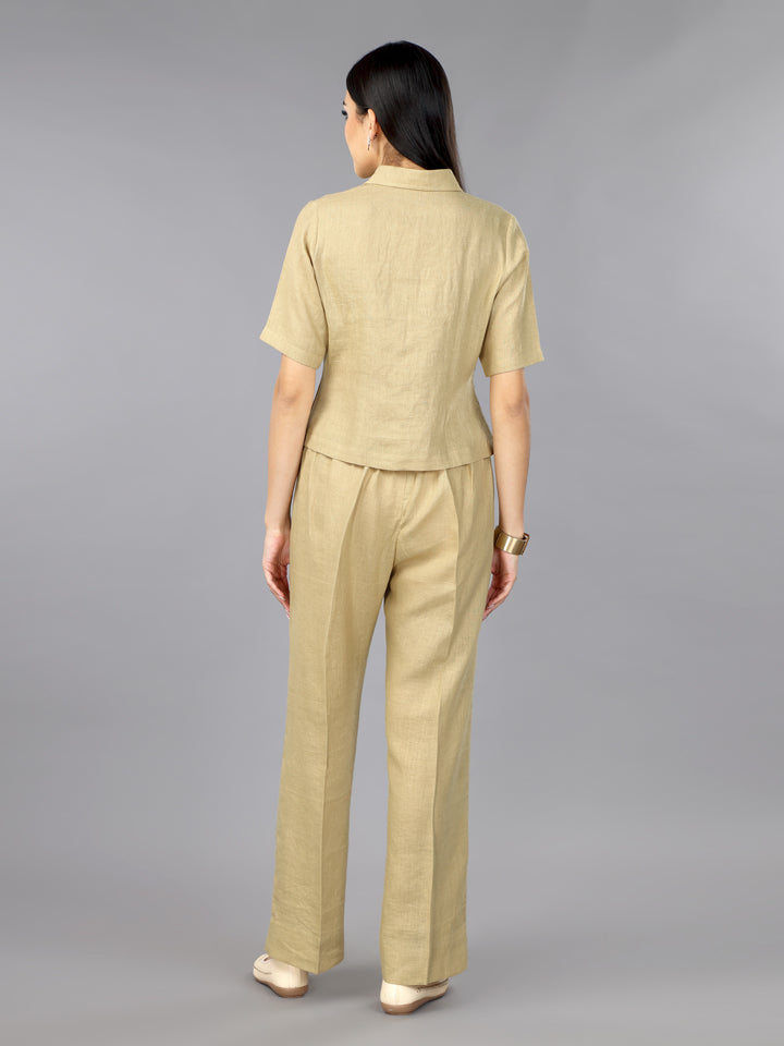 Biscoff Linen Shirt & Pant Set