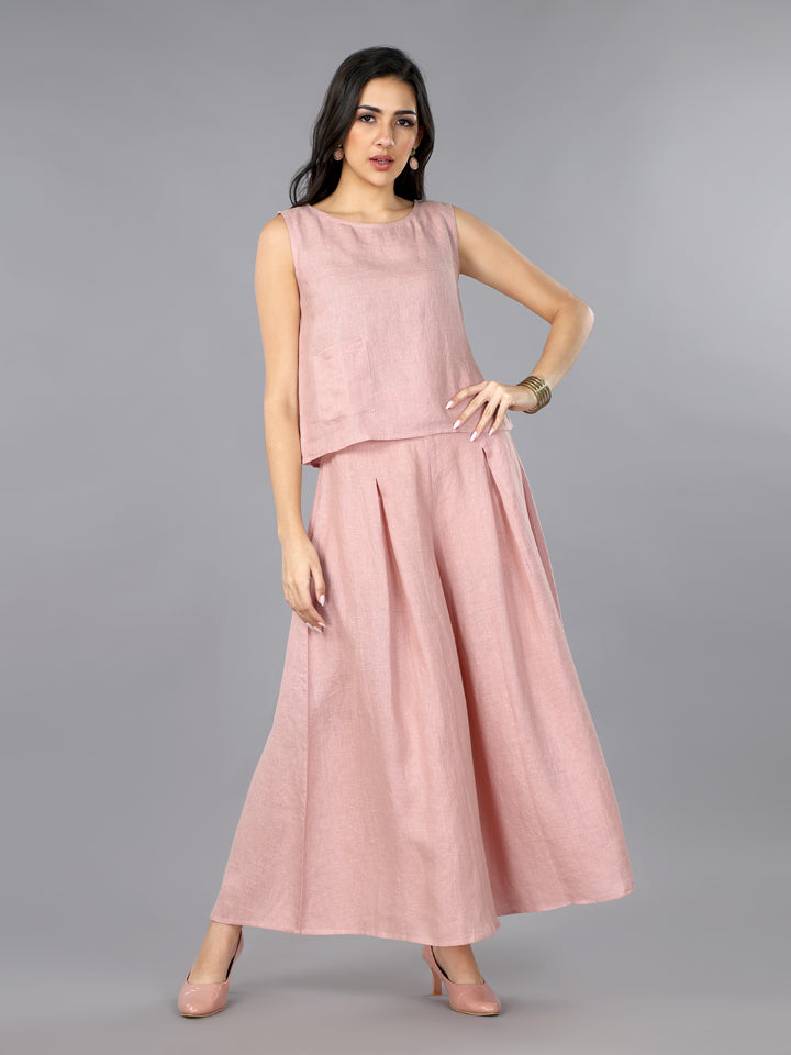 Flamingo Linen Culotte Pants