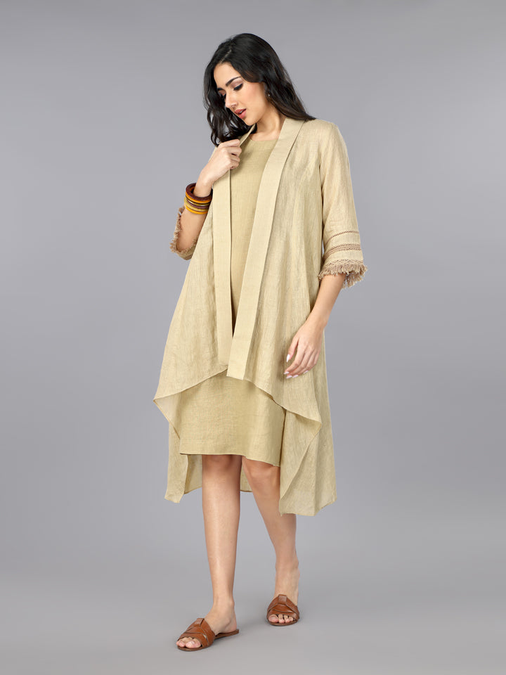 Biscoff Linen Jacket Dress