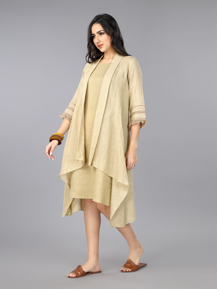 Biscoff Linen Jacket Dress
