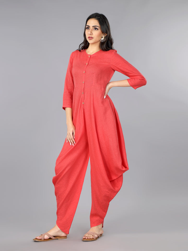 Salsa Linen Cowl Jumpsuit
