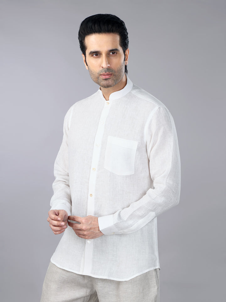 Double Elegance-Band collar shirt Duo ( Pack Of 2 )