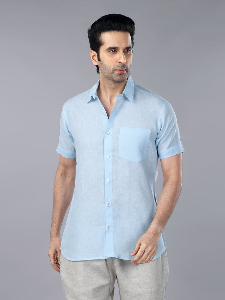 Iceberg Linen half sleeves shirt & Natural Trouser set