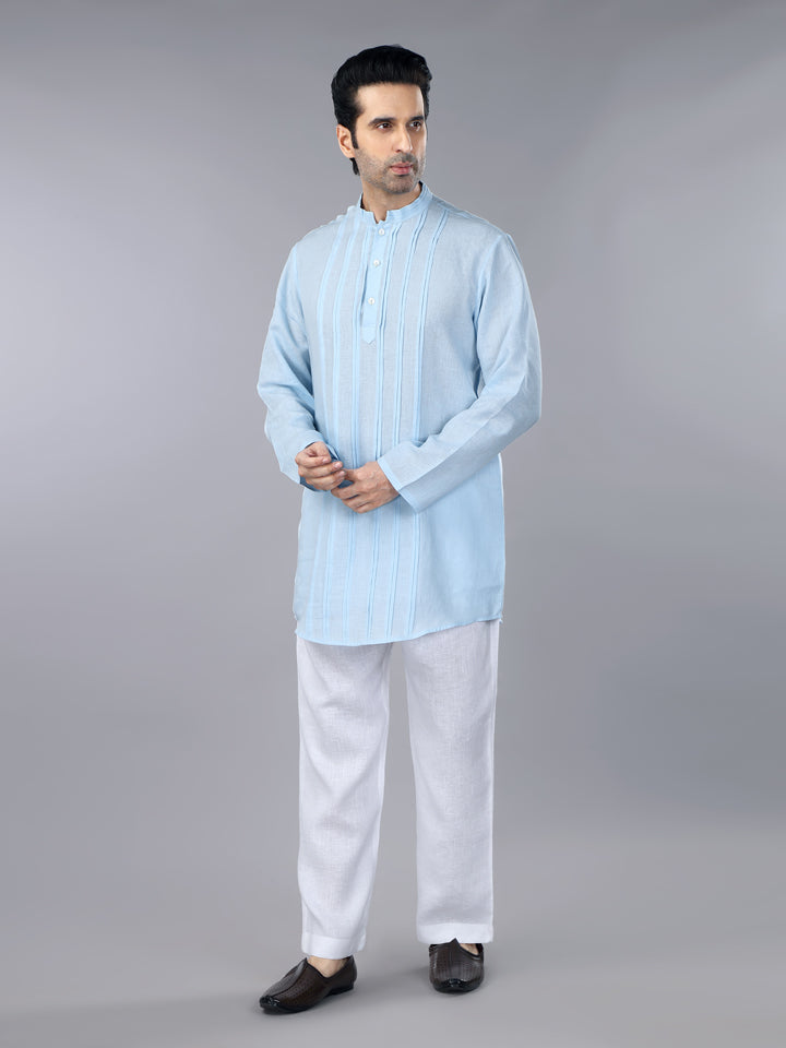 Iceberg Linen Pintucks Short Kurta Set