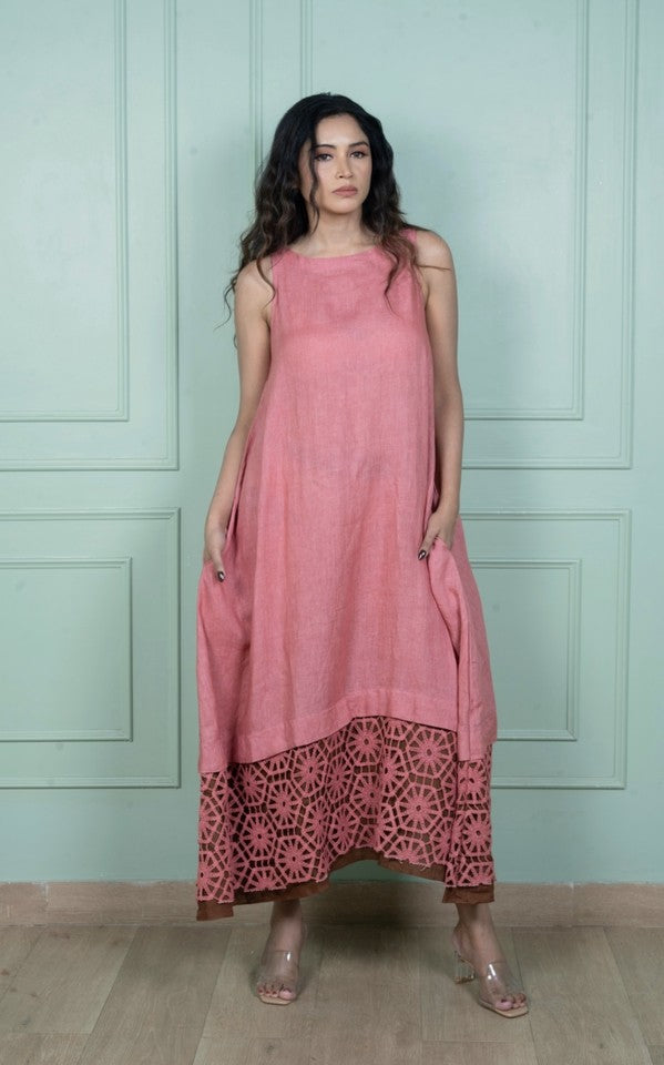 Gulabi Linen Long Dress