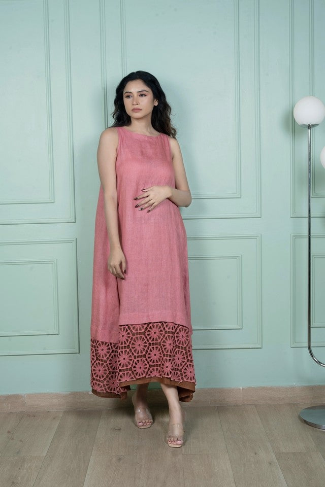 Gulabi Linen Long Dress