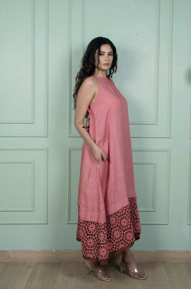 Gulabi Linen Long Dress