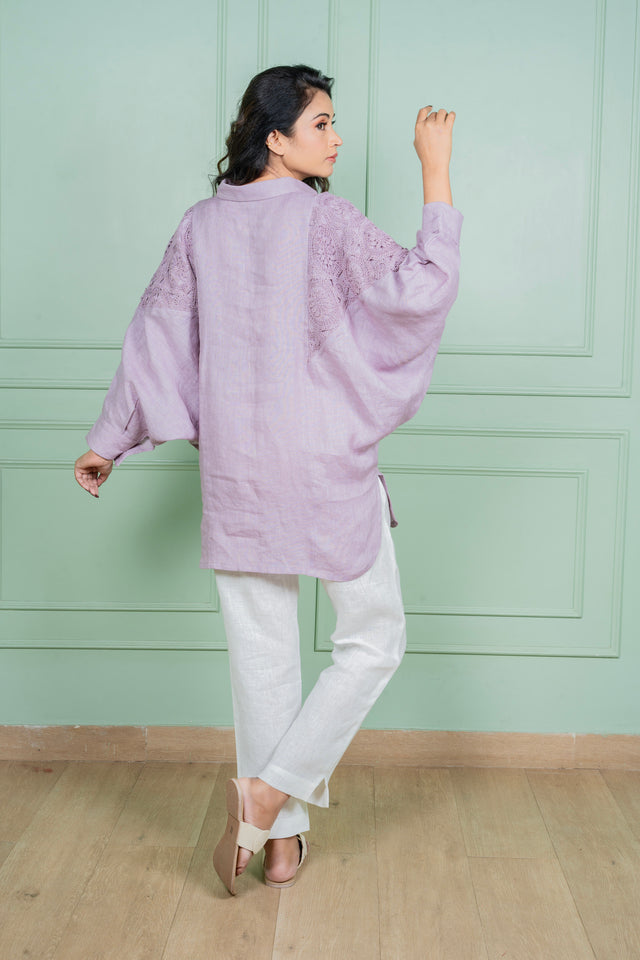 Orchid Oversize Linen Shirt & Pant Set
