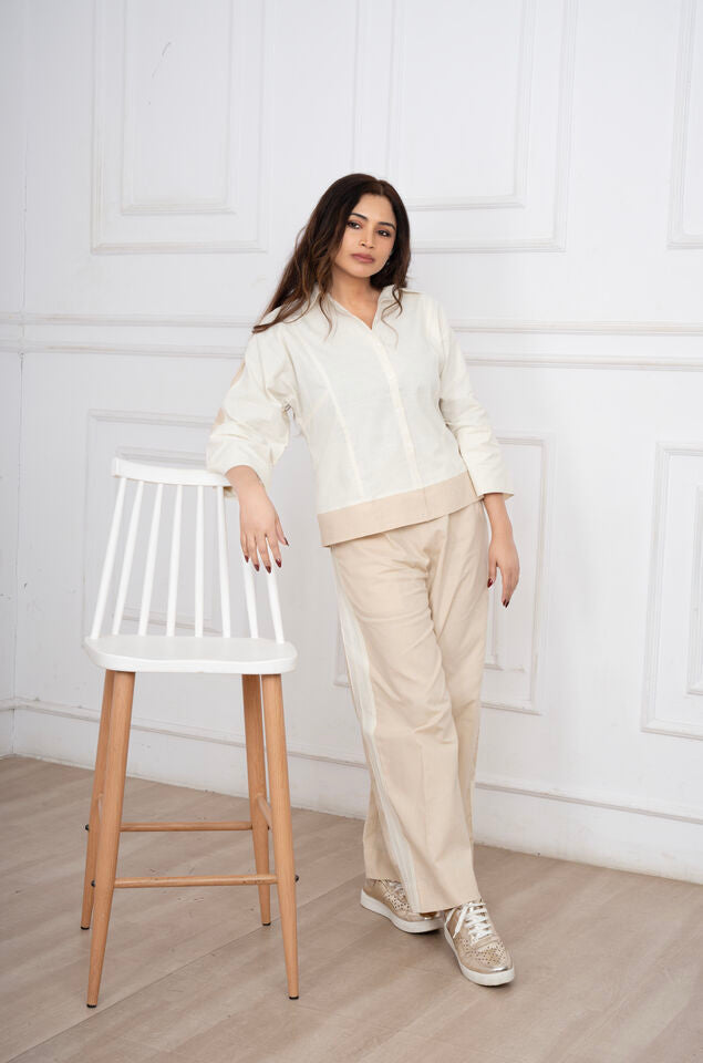 Sand & Ivory Pintucks Coord Set