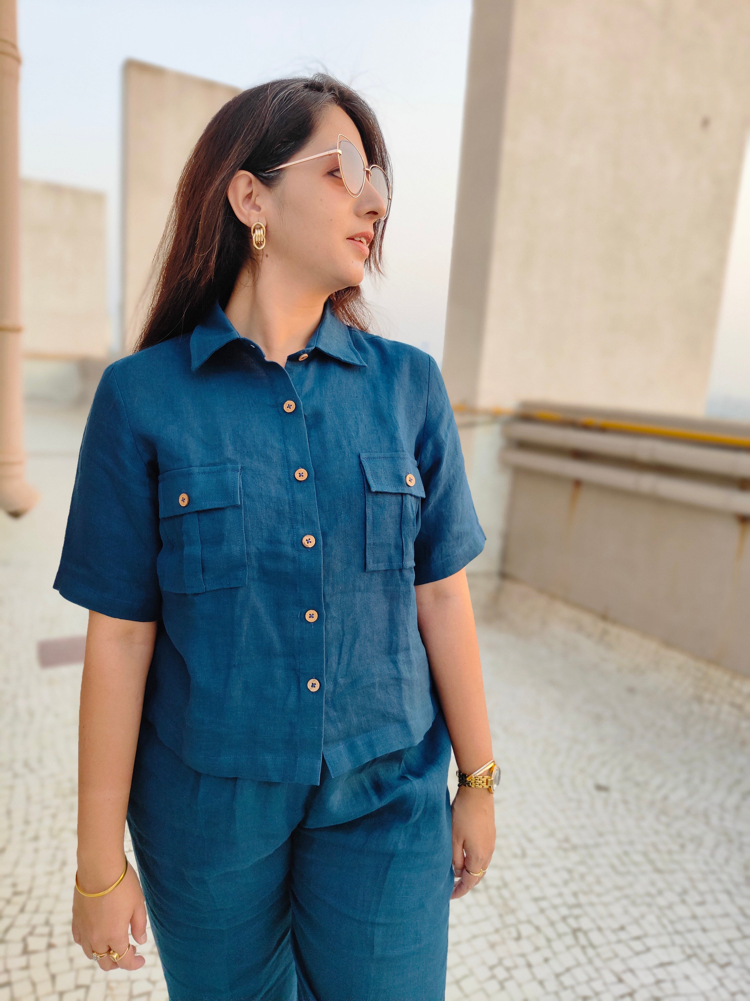 Biscoff Linen Shirt & Pant Set