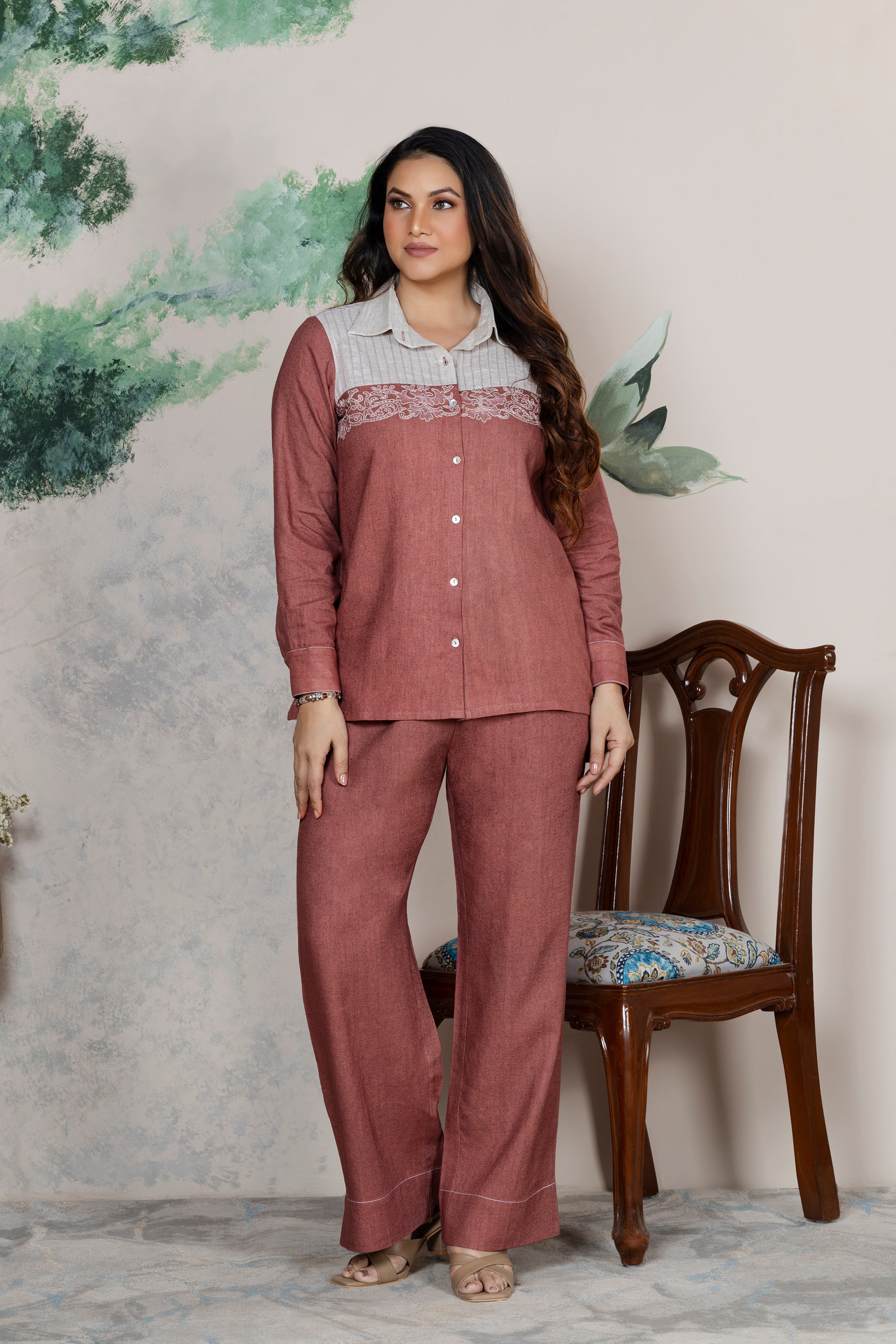 Woodrose Linen Coord Set