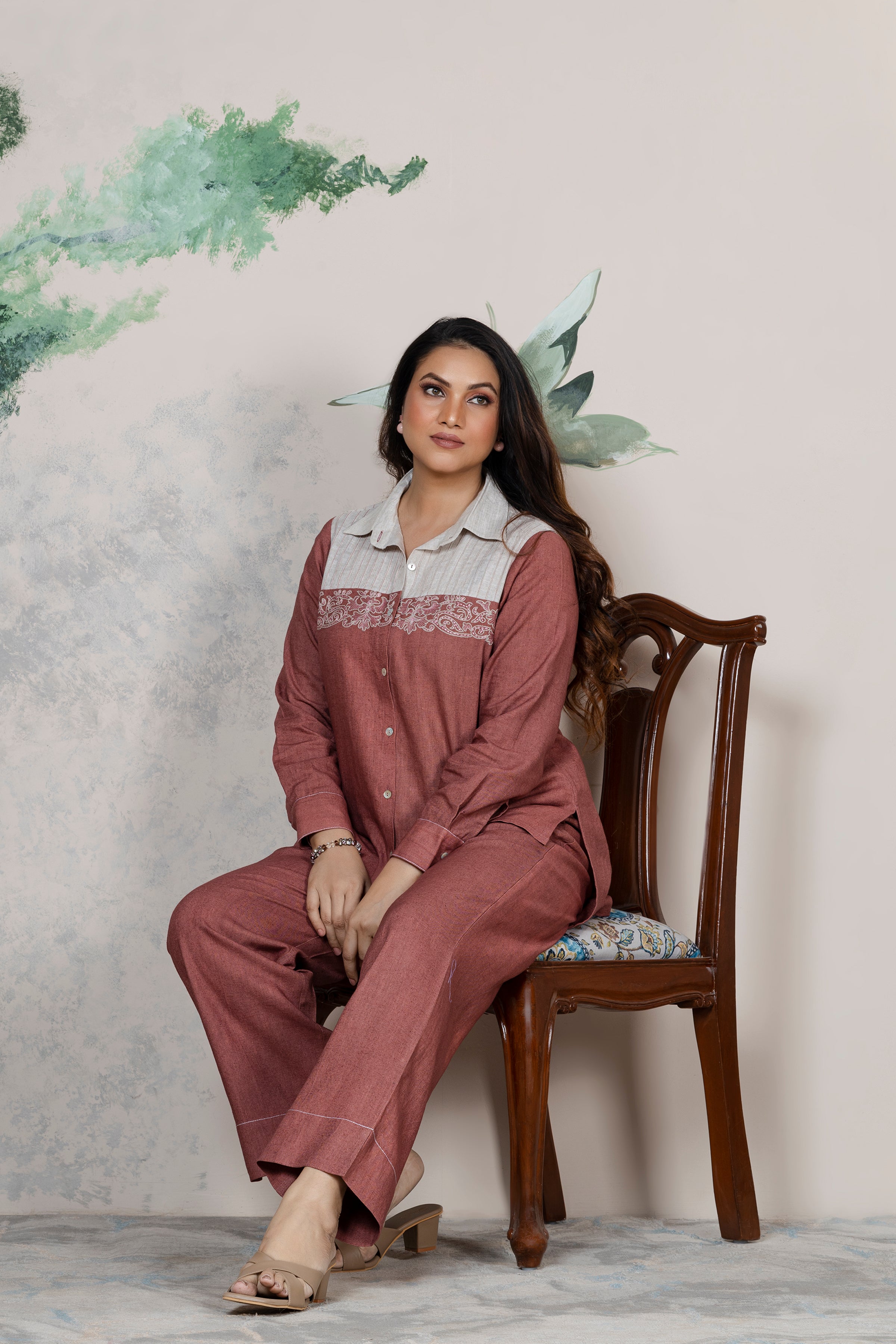 Woodrose Linen Coord Set