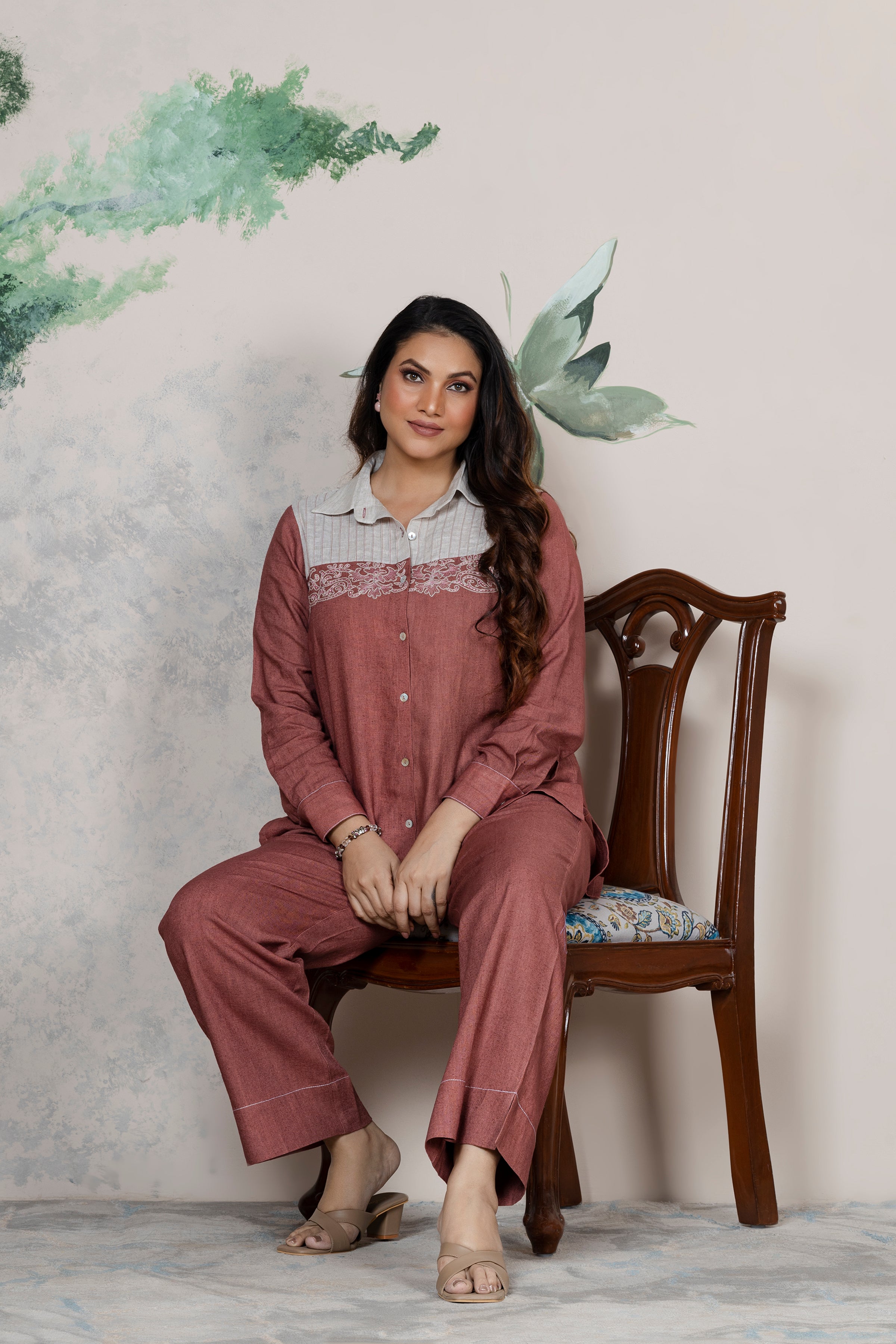 Woodrose Linen Coord Set