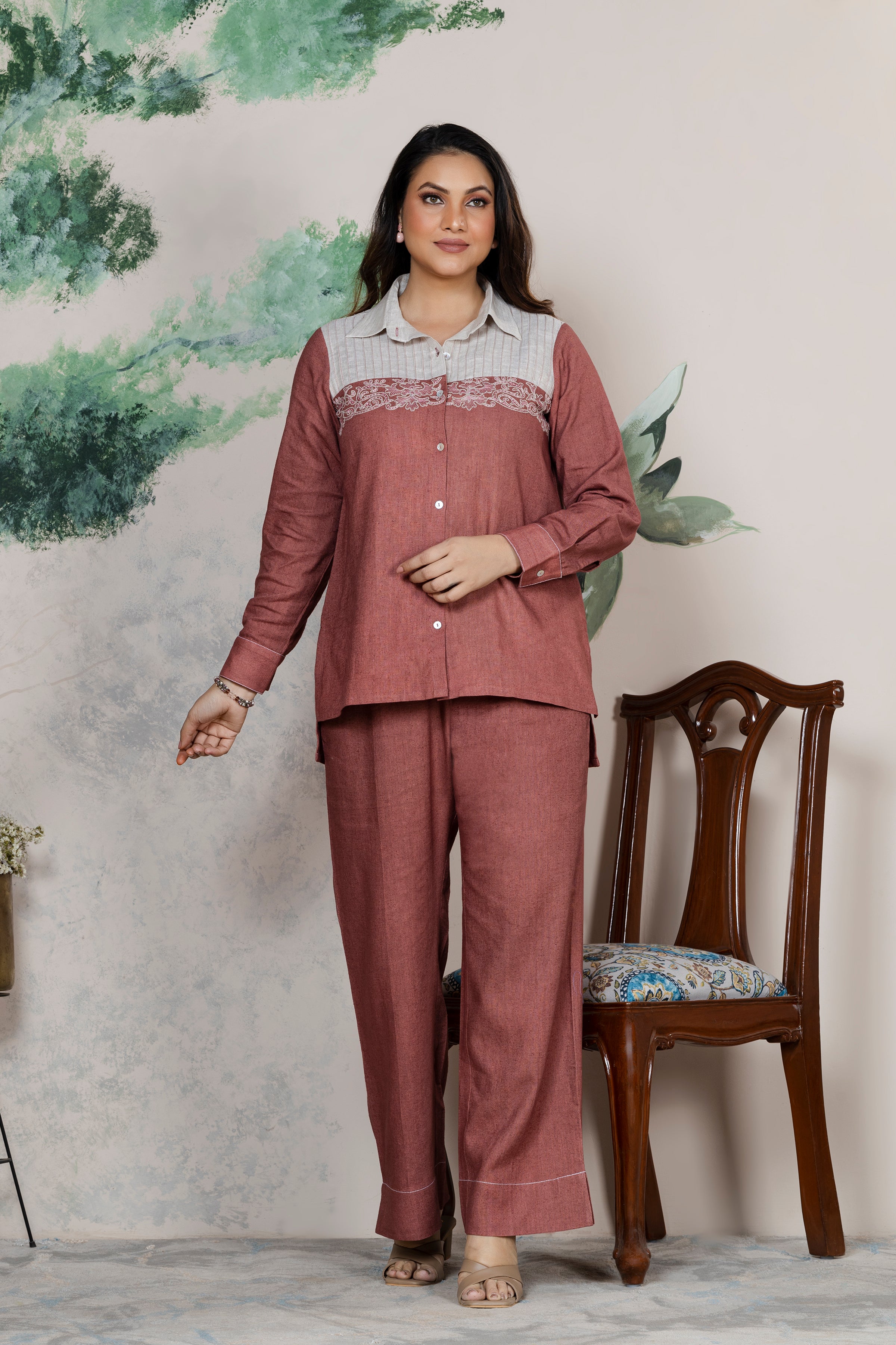 Woodrose Linen Coord Set