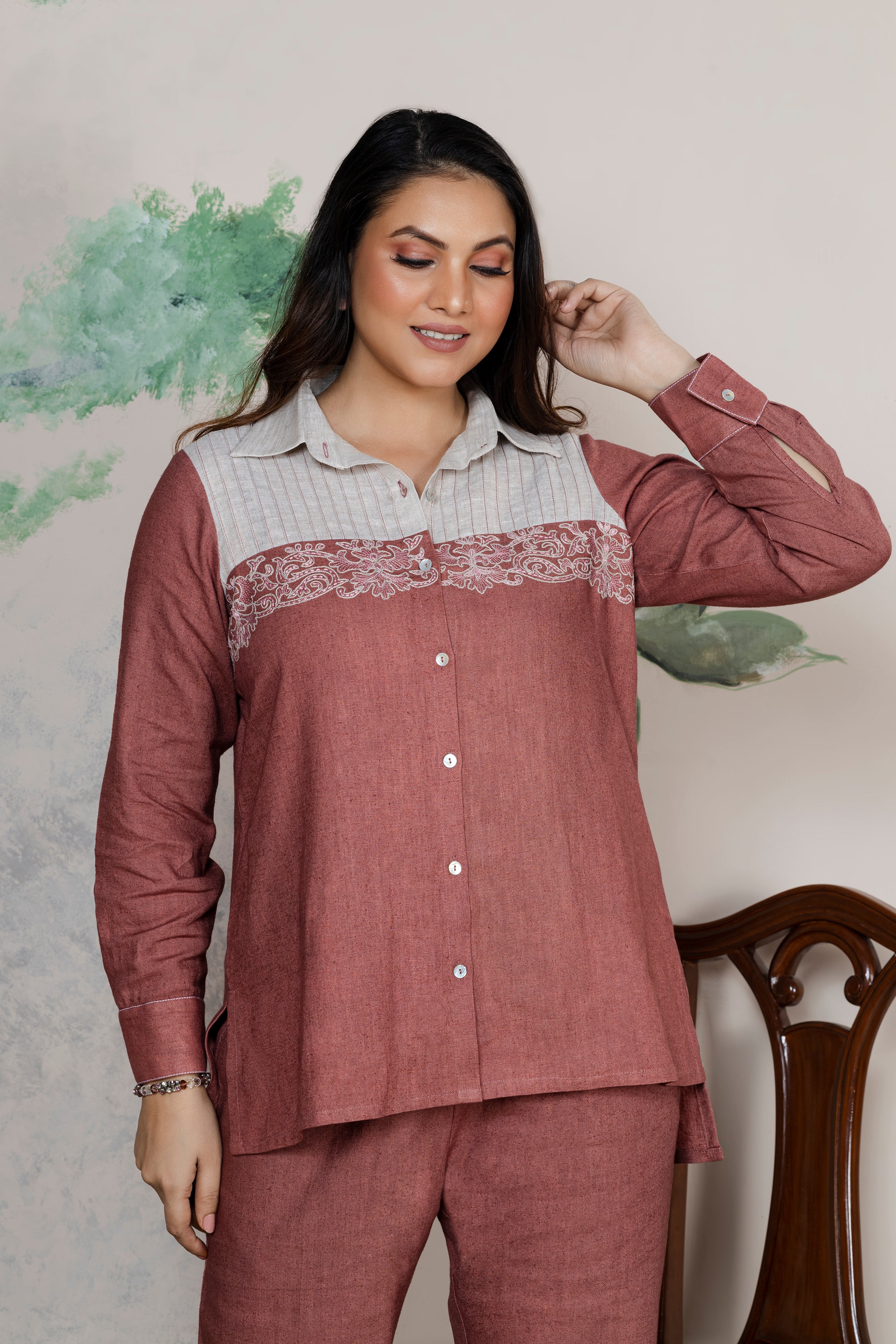 Woodrose Linen Coord Set