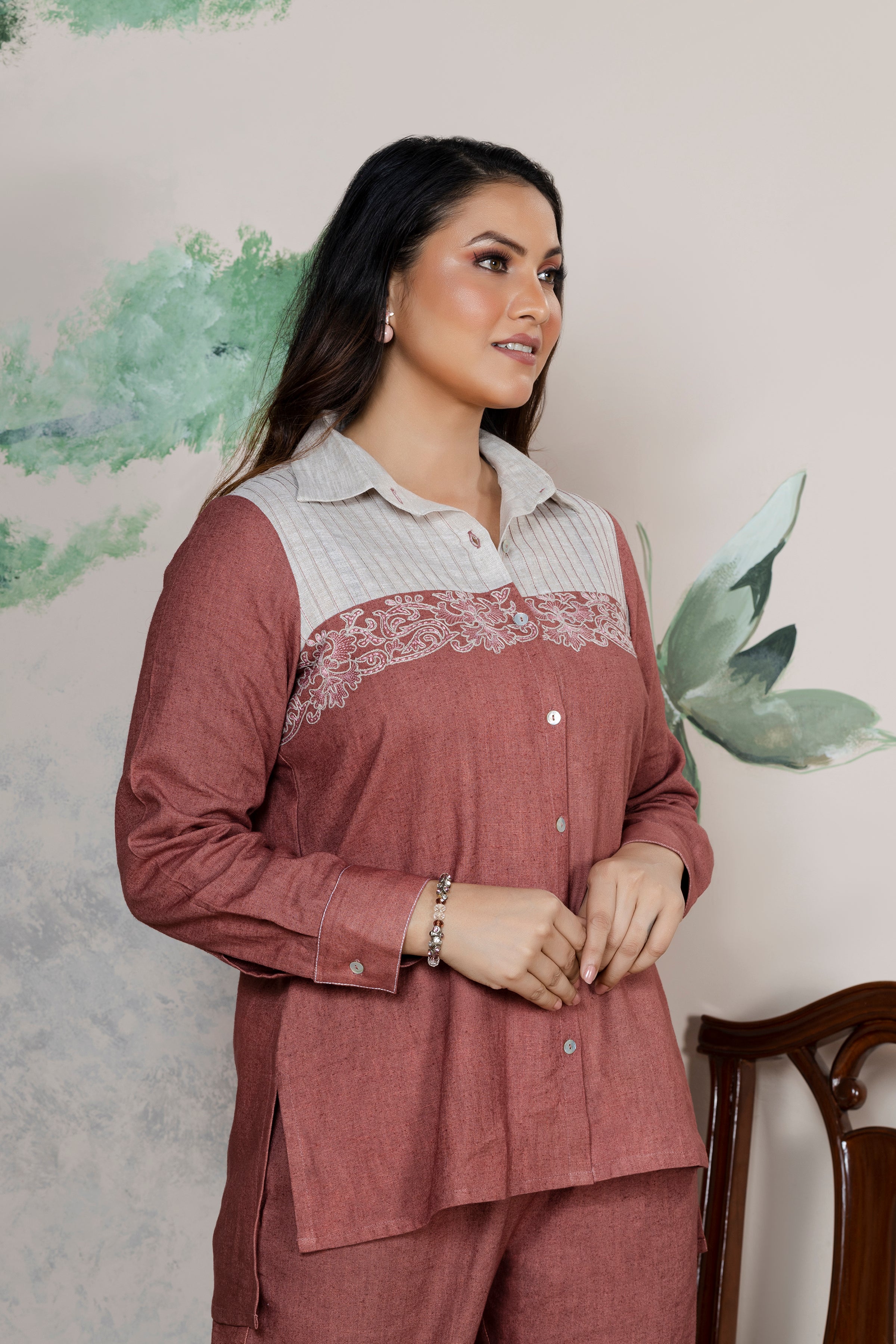 Woodrose Linen Coord Set