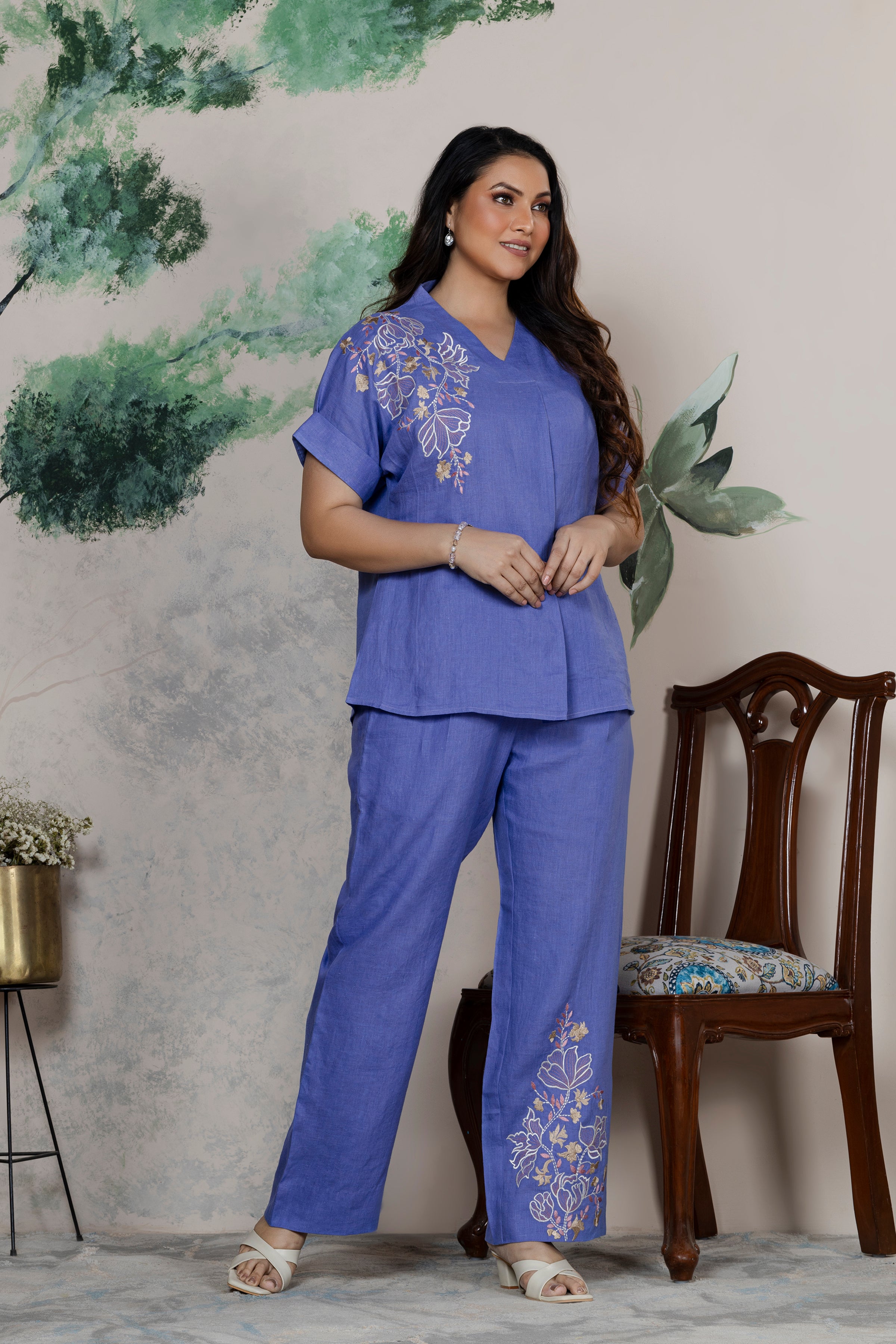 Lilac Linen Coord Set