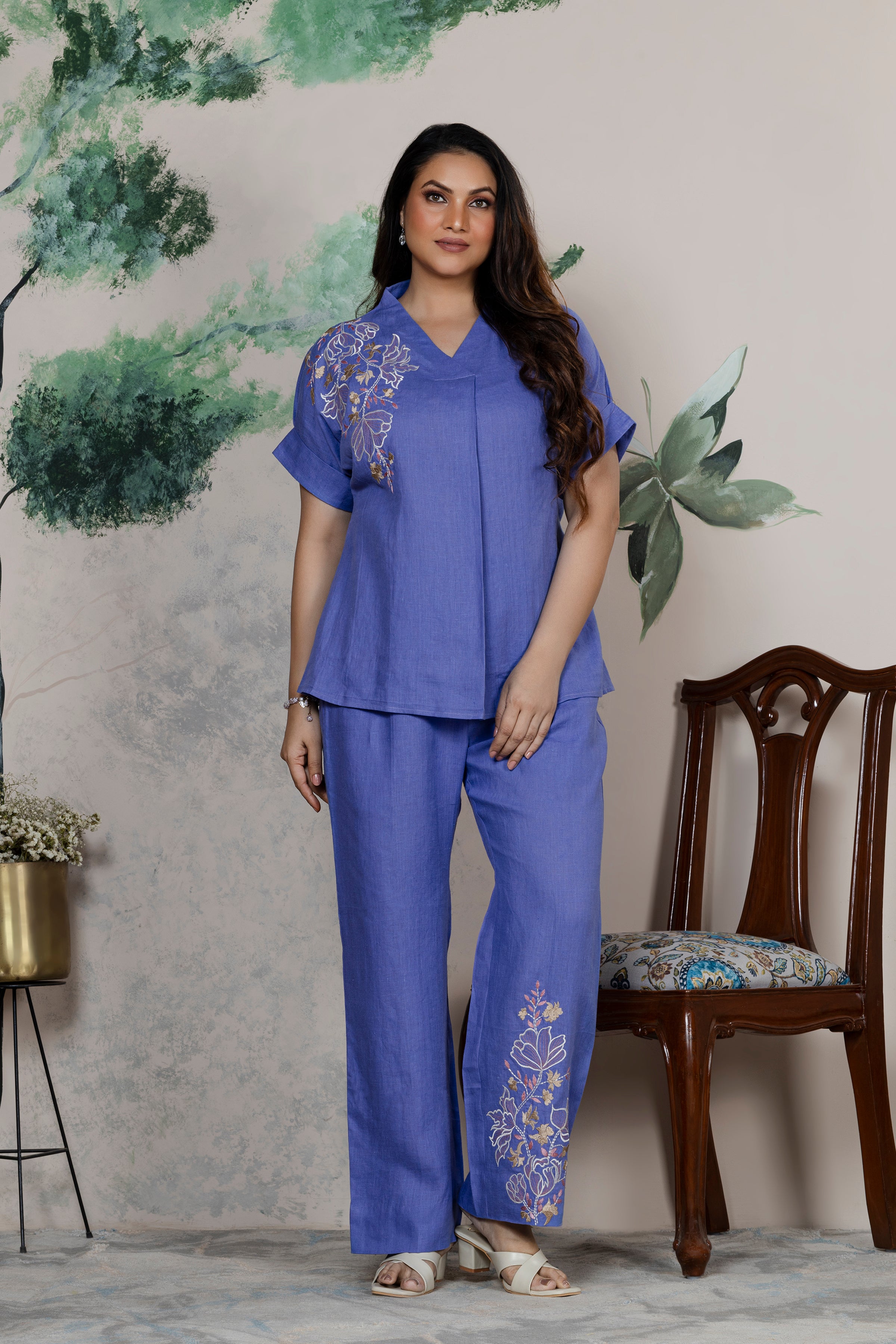 Lilac Linen Coord Set