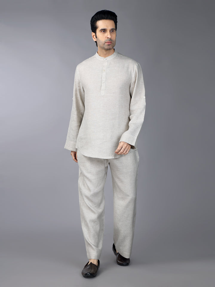 Natural Linen Lounge Wear Set
