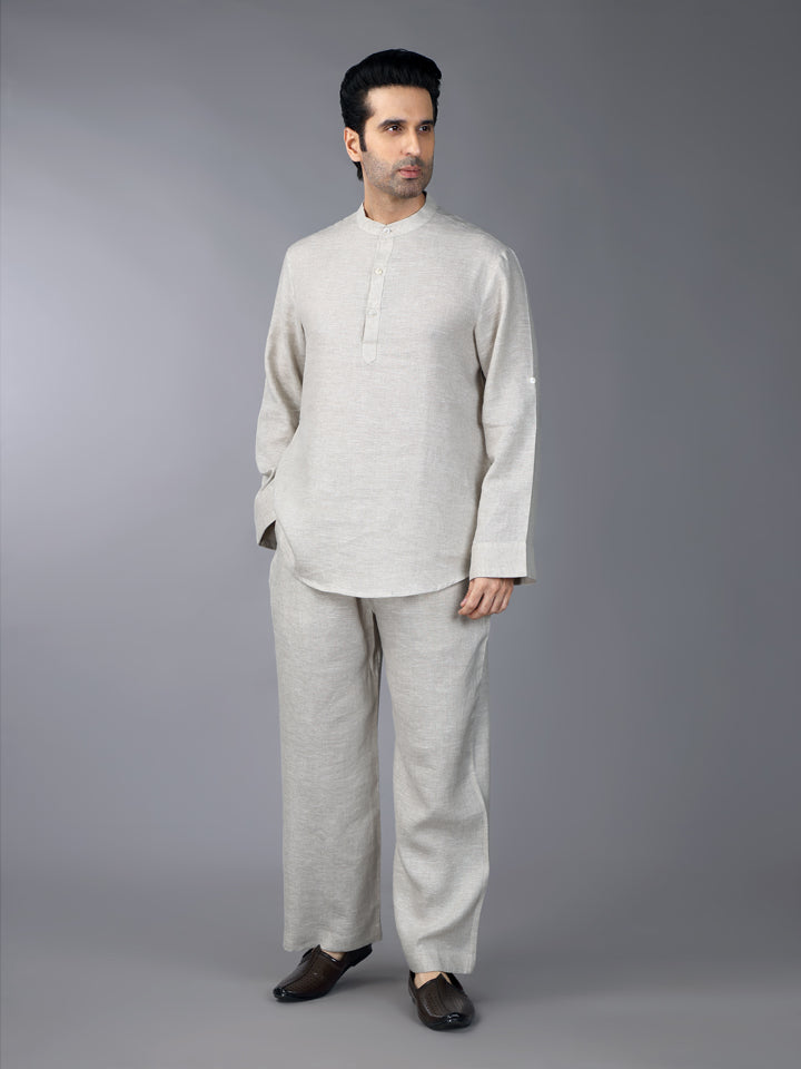 Natural Linen Lounge Wear Set