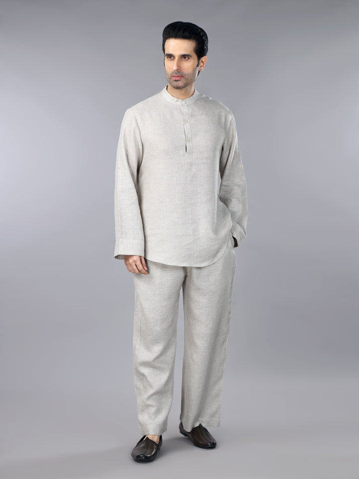 Natural Linen Lounge Wear Set