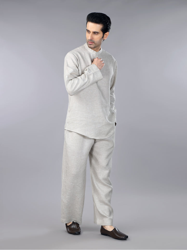 Natural Linen Lounge Wear Set