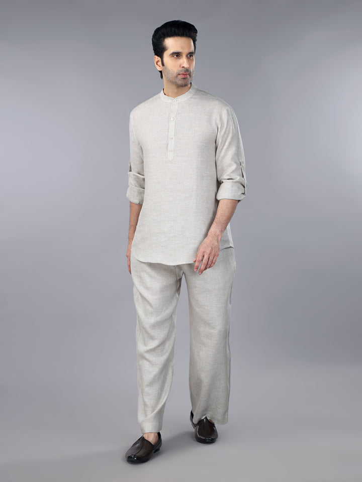 Natural Linen Lounge Wear Set